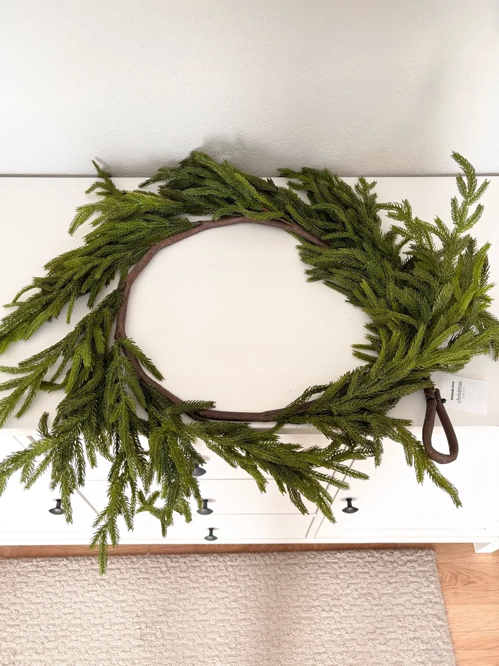KIRKLANDS Norfolk Pine Natural Touch Garland 5ft NWT